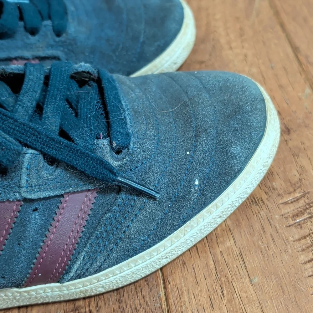 Adidas Busenitz Pro Collegiate Men's Navy and Crimson Suede Sneakers